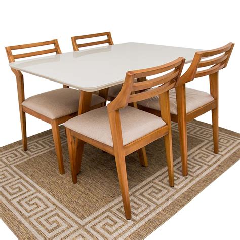 mesa 4 cadeiras madeira